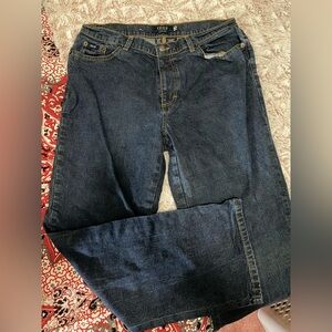 Izod Women's Relaxed Fit Dark Blue Jeans